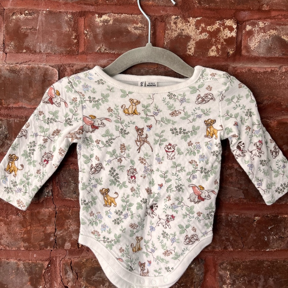 Janie and Jack White Bodysuit with Animal Print